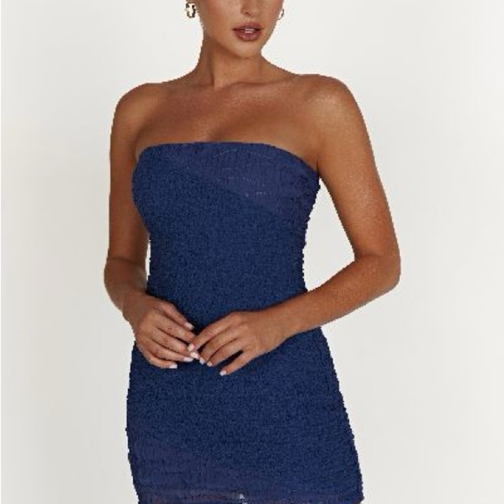 Meshki Gémina Textured Strapless Mini Dress